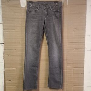 7 For All Mankind Women's Straight Leg Gray Jeans